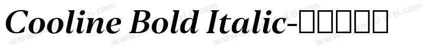 Cooline Bold Italic字体转换